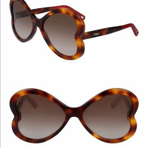 Chloe Havana butterfly sunglasses